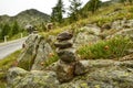 Stones piled up as a Zen memorial