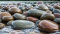 The stones polished appearance indicates erosion or weathering over Royalty Free Stock Photo