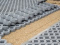 Stones in road construction site Royalty Free Stock Photo