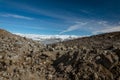 Stones and rock in front of the moraine at Greenlandic ice cap, Point 660, Kangerlussuaq, Greenland Royalty Free Stock Photo