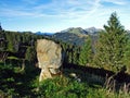 Stones and rocks of the Churfirsten mountain range and in the Toggenburg region, Starkenbach - Canton of St. Gallen, Switzerland Royalty Free Stock Photo