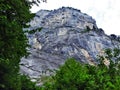 Stones and rocks of Gonzen mountain above Sargans and the river Rhine valley Royalty Free Stock Photo