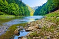 Stones and rocks in the morning in The Dunajec Riv Royalty Free Stock Photo