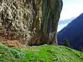 Stones and rocks of the mountain massif Alpstein and in the Rhine river valley Rheintal - Canton of St. Gallen SG, Switzerland Royalty Free Stock Photo