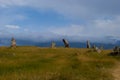 Stones row in Zorats Karer, Carenish, Dik-dik karer near Sisian, Syunik Province, Armenia Royalty Free Stock Photo