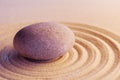 Stones on sand, japanese meditation zen garden