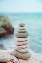 Stones on the sea beach, cairn