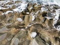 Stones and the sea.