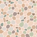 Stones seamless pattern. Rural footpath with paving and pebbles. Vector background.