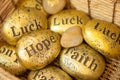 Stones Souvenirs Faith Luck Hope Dreams Peace Simple