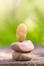 Stones stacked meditation for background or wallpaper