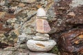 Stones stacked in a phallic shape Royalty Free Stock Photo