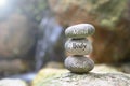 Holistic health concept of zen stones Royalty Free Stock Photo