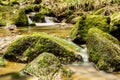Stones in the stream, Ore Mountains Royalty Free Stock Photo