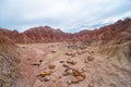 Stones in Tatacoa desert canyon Royalty Free Stock Photo