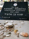 Stones to remembrance on the tomb of a Jewish cemetery