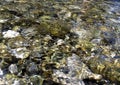 Stones under water