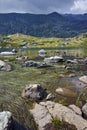 Stones in the water of The Trefoil lake, Rila Mountain, The Seven Rila Lakes