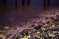 Stones On The Wavy Dreamy Soft Seashore Royalty Free Stock Photo