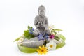 Stones whit flower and Buddha