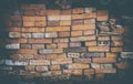 The stonewall from old bricks Royalty Free Stock Photo