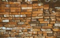 The stonewall from old bricks Royalty Free Stock Photo