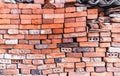 The stonewall from old bricks Royalty Free Stock Photo