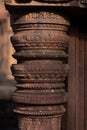 Stonework Detail at Ancient Banteay Srei Temple, Cambodia Royalty Free Stock Photo