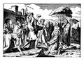 The Stoning of Stephen, the First Martyr vintage illustration