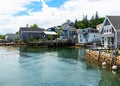 Houses by the harbor in Stonington Maine