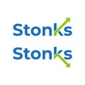 Stonks and no stonks, Vector icon template Royalty Free Stock Photo