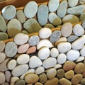 Beach stones for outdoor pavements, swimming pools and gardens