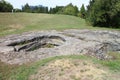 Stony bath in Roman therm in Dudince Spa Royalty Free Stock Photo