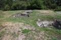 Stony bath in Roman therm in Dudince Spa Royalty Free Stock Photo