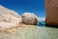 Stony beach on island Pag Croatia Royalty Free Stock Photo