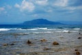 Stony coast at sea harbor, Indonesia