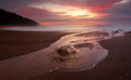 Stony Creek meets the ocean at sunrise Royalty Free Stock Photo