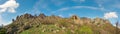 Stony Demerdzhi Mountain panorama view (Crimea, Ukraine), and Valley of ghosts Royalty Free Stock Photo