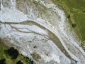 Stony river bed in high summer season Royalty Free Stock Photo