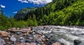 Stony shore Amanauz. Royalty Free Stock Photo