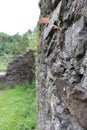 Stony wall in an old ruin