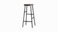 Vector Isolated Illustration of a Metal and Wood Stool.