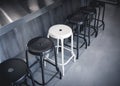 Stool chair Counter bar seat row metal retro style Restaurant decoration