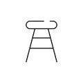 stool icon. Element of bar for mobile concept and web apps iicon. Thin line icon for website design and development, app Royalty Free Stock Photo