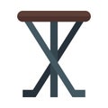 Stool icon in flat style vector Royalty Free Stock Photo