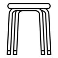 Stool icon, outline style