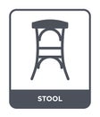 stool icon in trendy design style. stool icon isolated on white background. stool vector icon simple and modern flat symbol for Royalty Free Stock Photo
