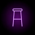 stool neon icon. Elements of web set. Simple icon for websites, web design, mobile app, info graphics
