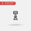 Stool Simple vector icon. Illustration symbol design template for web mobile UI element. Perfect color modern pictogram on Royalty Free Stock Photo