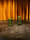 Stools on stage Royalty Free Stock Photo